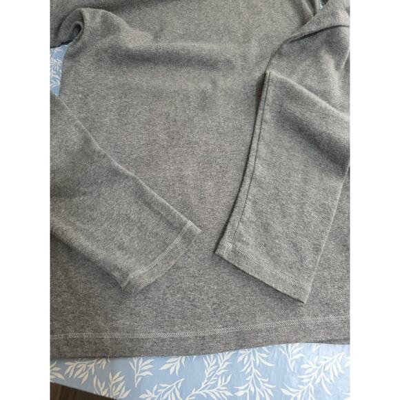 Abercrombie & Fetch Sz L Gray Logo Y2K 90s Preppy Pullover Long Sleeve Top - Picture 6 of 11